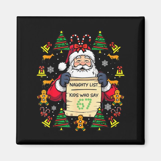 Cute Preppy Christmas,reindeer Brushstrokes Funny  Magnet (Front)