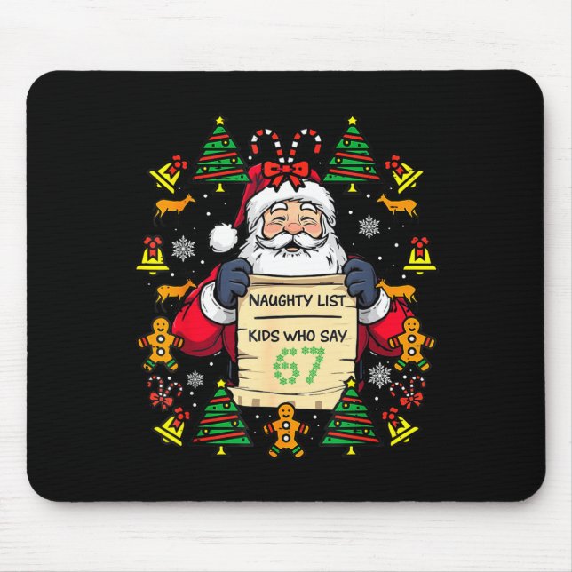 Cute Preppy Christmas,reindeer Brushstrokes Funny  Mouse Pad (Front)