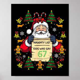 Cute Preppy Christmas,reindeer Brushstrokes Funny  Poster