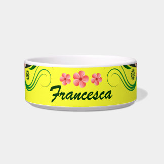 Cute Pretty Floral Small Pet Food or Water Bowl