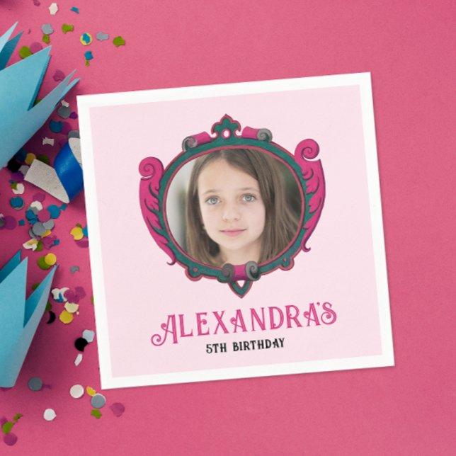 Cute Pretty Girly Blush Pink Royal Princess Photo Napkin (Creator Uploaded)