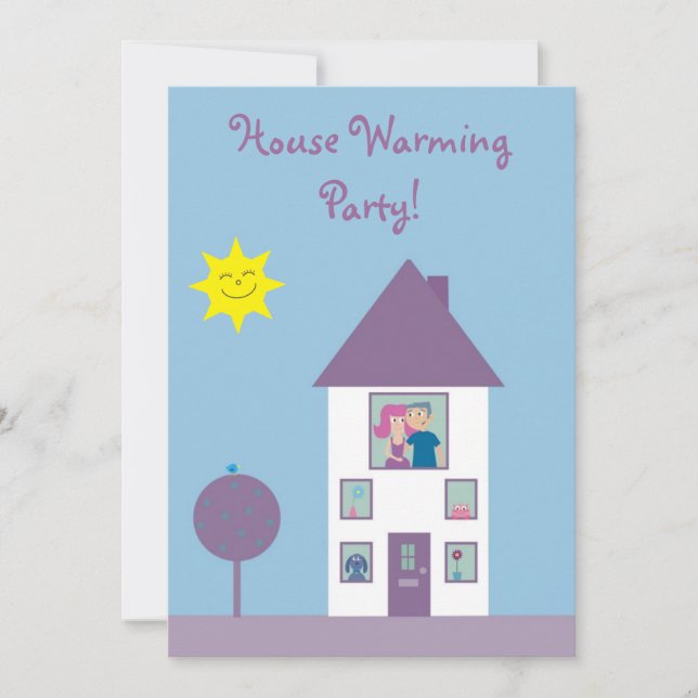 Cute & Pretty House Warming Party Invitation (Front)