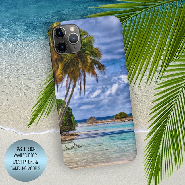 Cute Pretty Summer Hawaiian Beach Watercolor iPhone Case (Creator Uploaded)