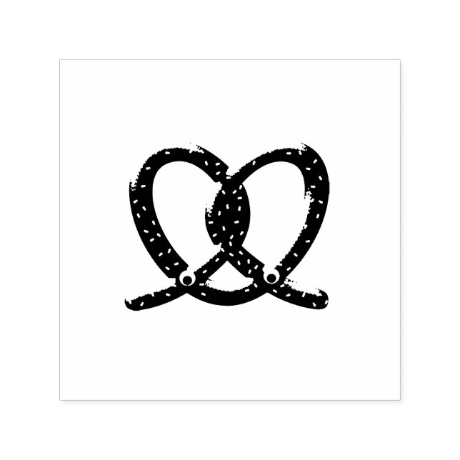 Cute Pretzel Drawing Prints Self-inking Stamp (Design)