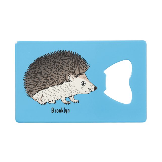 Cute prickly hedgehog cartoon illustration  (Front (Horizontal))