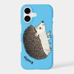 Cute prickly hedgehog cartoon illustration