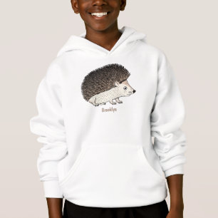 Cute prickly hedgehog cartoon illustration
