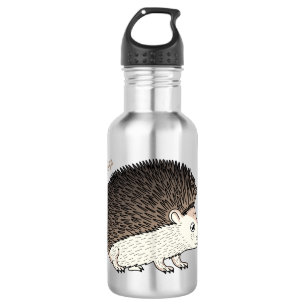 Cute prickly hedgehog cartoon illustration 532 ml water bottle