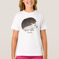 Cute prickly hedgehog cartoon illustration