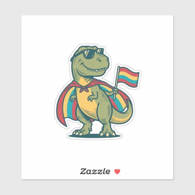Cute Pride Dinosaur Vector Shirt Design_1 (Sheet)