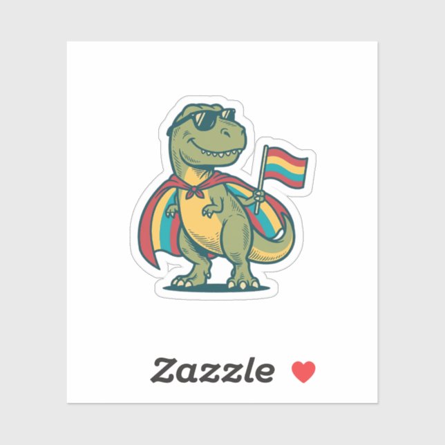 Cute Pride Dinosaur Vector Shirt Design_1 (Sheet)
