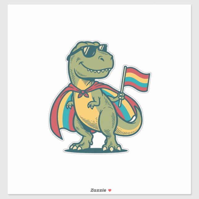Cute Pride Dinosaur Vector Shirt Design_1 (Sheet)