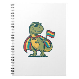Cute Pride Dinosaur Vector Shirt Design_1 Notebook