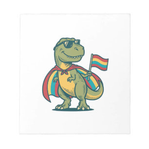 Cute Pride Dinosaur Vector Shirt Design_1 Notepad