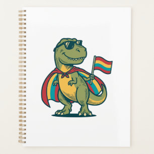 Cute Pride Dinosaur Vector Shirt Design_1 Planner