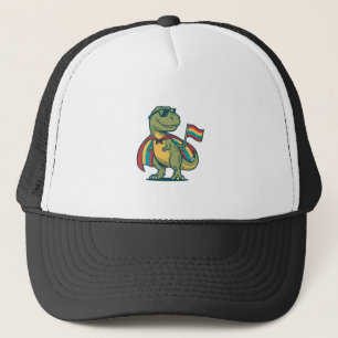 Cute Pride Dinosaur Vector Shirt Design_1 Trucker Hat