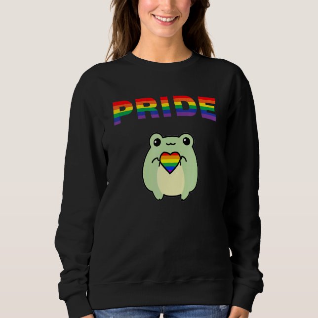 Cute Pride Frog Lgbt Sweatshirt (Front)