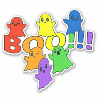 Cute Pride Rainbow Colours Ghosts Halloween