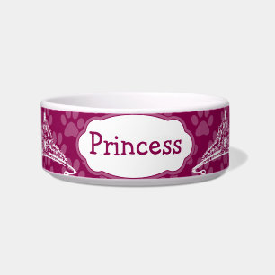 Cute Princes Kitty Personalised Kitty Cat Bowl