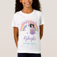 Cute Princess and Unicorn Rainbow Birthday Outfit