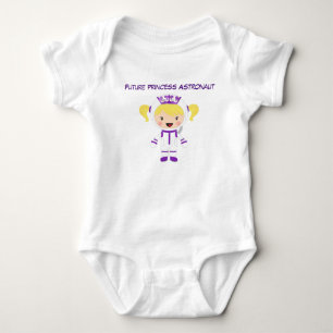 Cute Princess Astronaut Baby Girl Bodysuit
