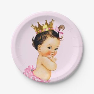 Cute Princess Baby Shower Paper Plate