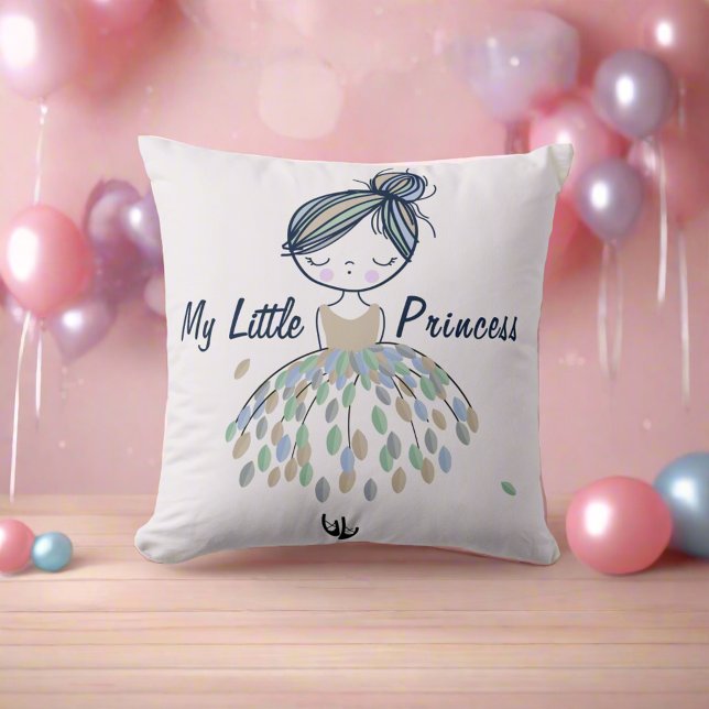 Cute Princess Ballerina Girl Nursery Room Decor Cushion (Creator Uploaded)