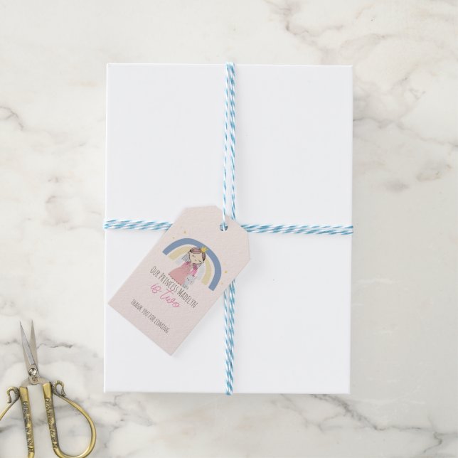 Cute Princess Birthday Party Gift Tags (With Twine)