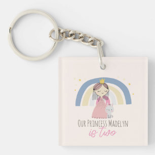 Cute Princess Birthday Party Key Ring