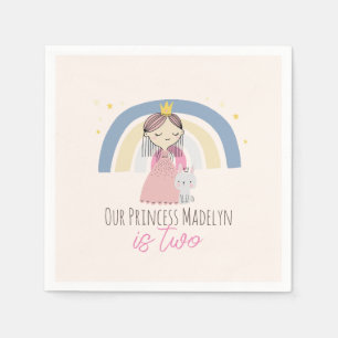 Cute Princess Birthday Party Napkin
