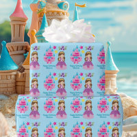 Cute Princess Castle Custom Ice Blue Birthday Girl