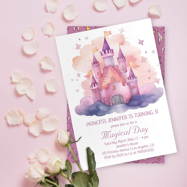 Cute Princess Castle Girl Birthday Party  Invitation (Creator Uploaded)