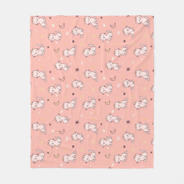 Cute Princess Cat  Fleece Blanket (Front)