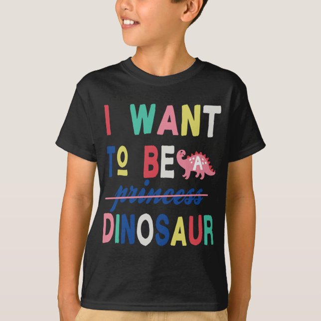 Cute Princess Dinosaur Gift T-Shirt (Front)