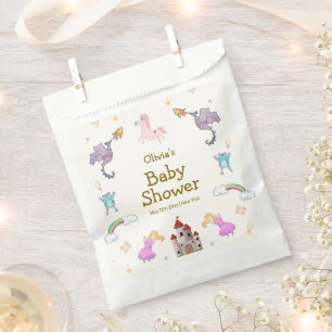 Cute Princess Dragon Unicorn Baby Shower Favour Bags