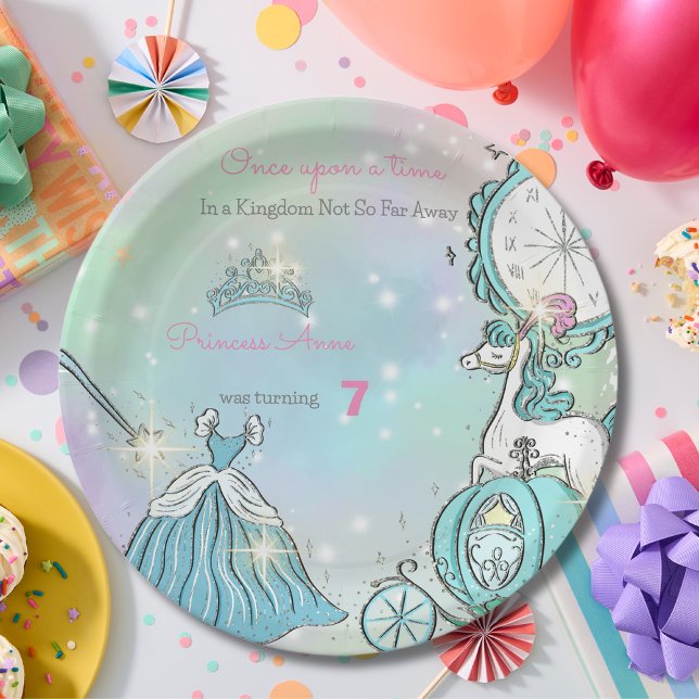 Cute Princess dress Birthday  Paper Plate (Creator Uploaded)