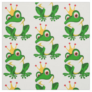 Cute Princess Frog. Crown. Green Fabric