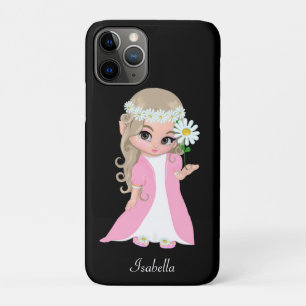 Cute Princess Holding a Flower on Black Case-Mate iPhone Case