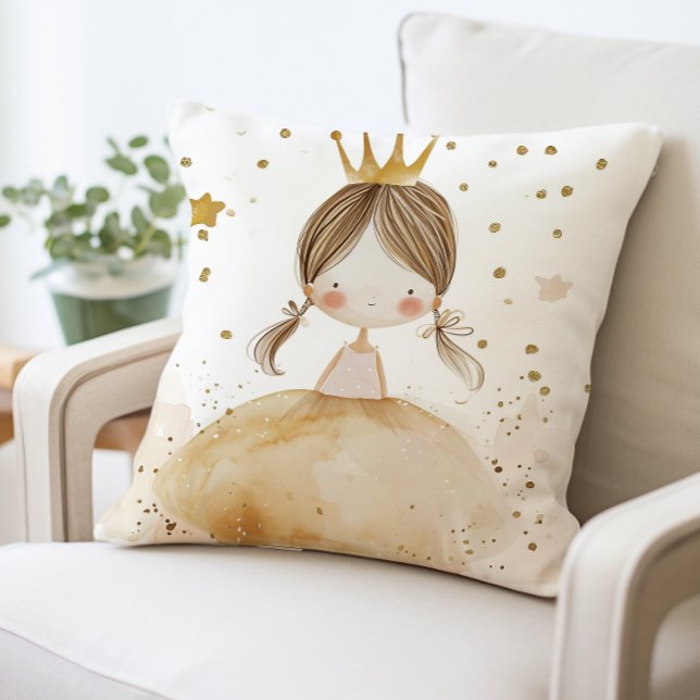 Cute Princess Pillow with Golden Crown, Fairy Tale (Creator Uploaded)