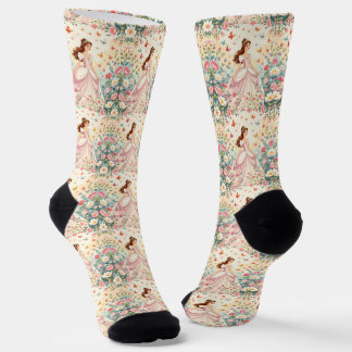 Cute princess with butterflies socks