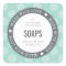 CUTE PRODUCT LABEL made with love polka dot mint
