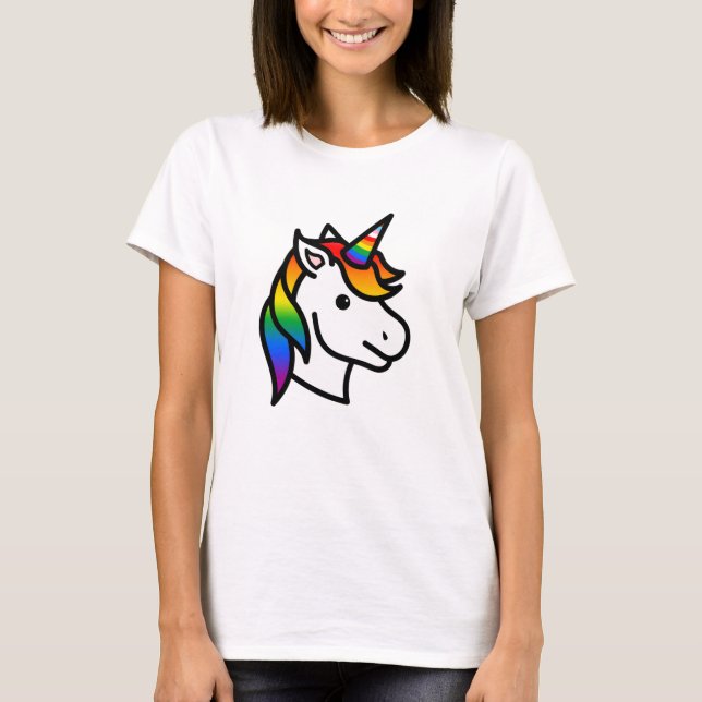 Cute Progress Pride Unicorn T-Shirt (Front)