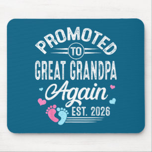 Cute Promoted Great Grandpa Again Est Mouse Pad