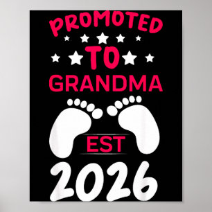 Cute Promoted To Grandma 2026 First Time Grandma 2 Poster
