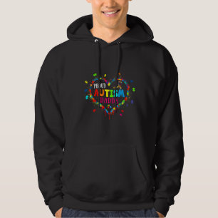 Cute Proud Autism Daddy Heart Puzzle Autism Awaren Hoodie