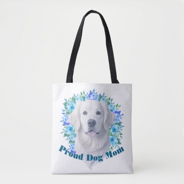 Cute Proud Dog Mum Tote Bag (Front)