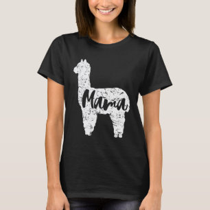 Cute Proud Mama Llama Alpaca Happy Mother Day Chr T-Shirt