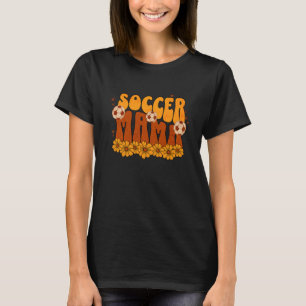 Cute Proud Soccer Mum Design with Flowers T-Shirt