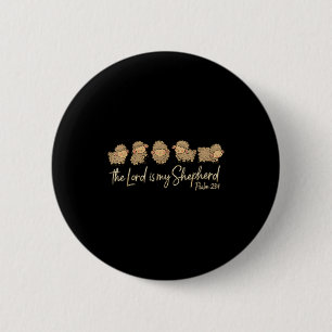 Cute Psalm 23_1 Sheep The Lord Is My Shepherd  6 Cm Round Badge