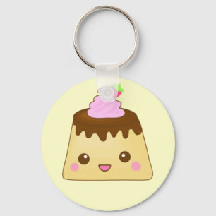 Cute pudding key ring